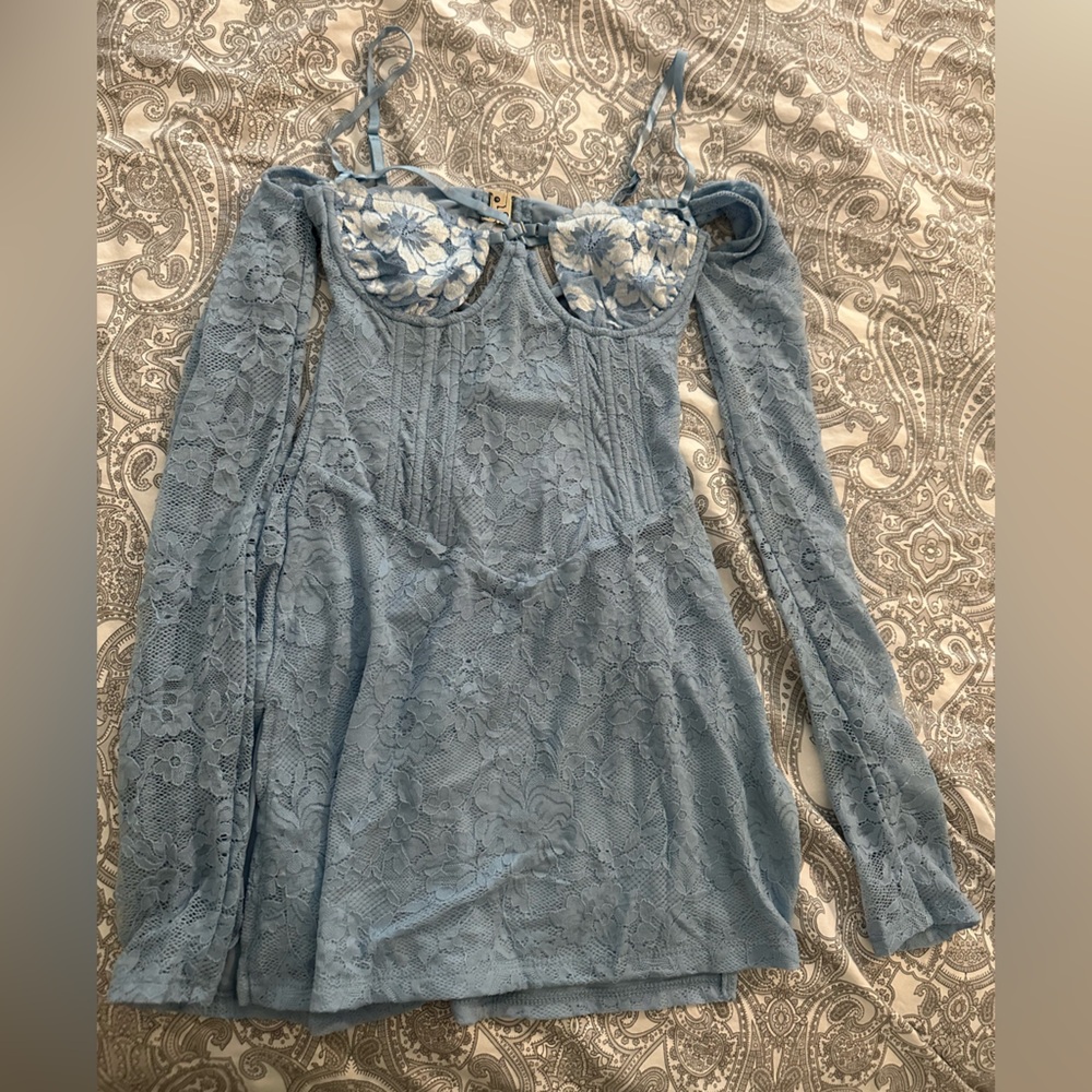 OUTCAST BLUE LACE DRESS